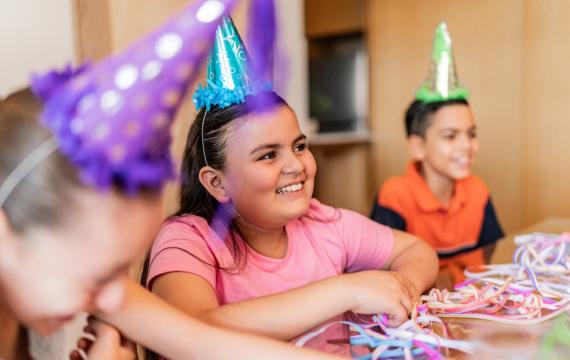 girl at a birthday party