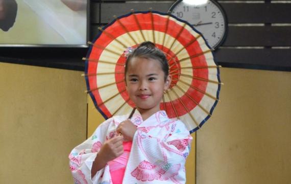 Young girl wearing kimono for AAPI Heritage Month around Seattle