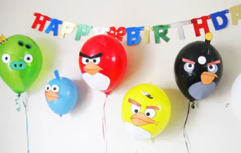 angry birds balloons