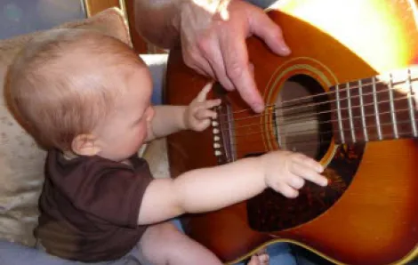 Baby with guitar