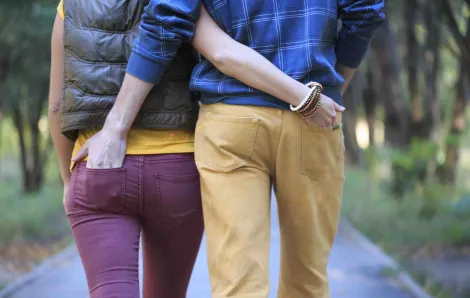 Couple with back pockets