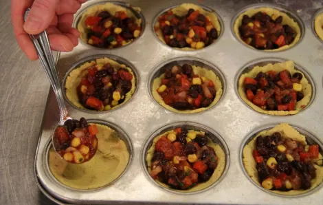 Mighty Mini Black Bean Tamale Pies