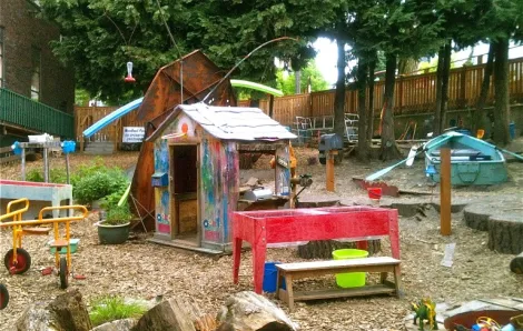 the outdoor classroom at Woodland Cooperative school