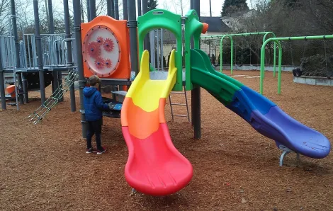 New rainbow slide at Webster Park