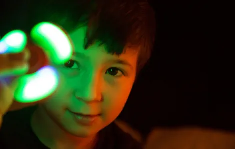 Kid with neon