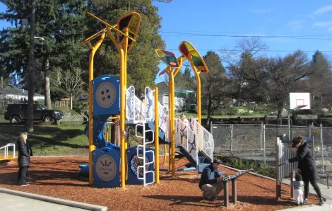 Victory Heights playground play structure