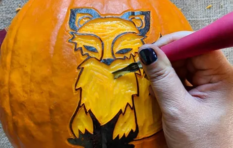 fox pumpkin carving 