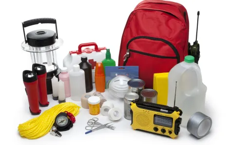 Items for an emergency preparedness kit
