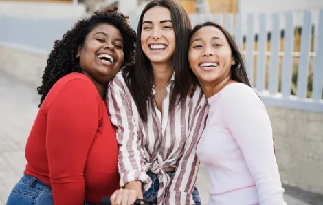 Group of diverse women smiling