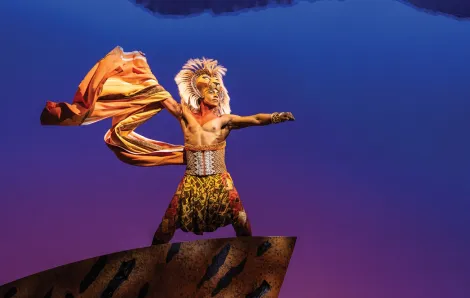 Vincent Jamal Hooper as Simba in “The Lion King.” Photo by Evan Zimmerman, MurphyMade