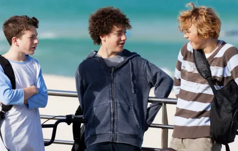 boys hanging out together