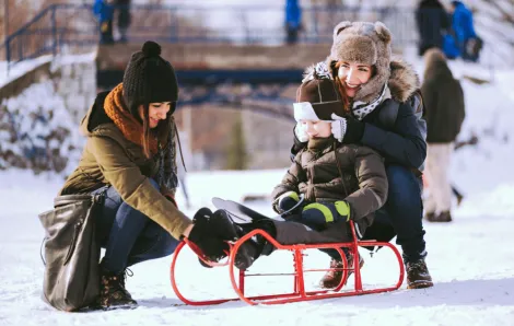 snow day with kids and family 