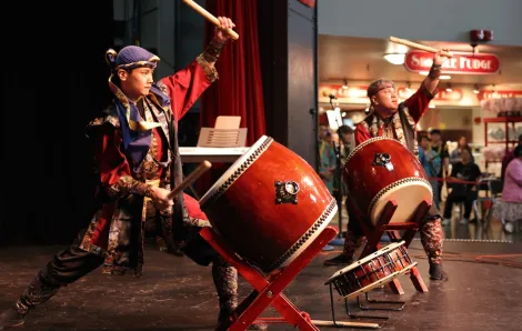 drum performance during seattle center's Cherry Blossom and Japanese Cultural Festival 