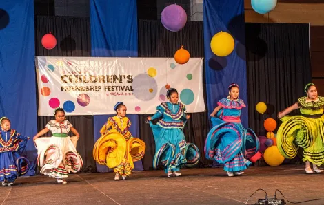 performers onstage during the International Chidlren's Friendship Festival at Seattle Center, a fun family event happening this weekend