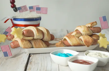 Kid-friendly red, white and blue snacks