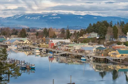 Dine on the waterfront in La Conner, one of the many things to do in Skagit Valley