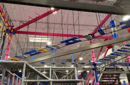 an indoor activity near Tacoma for families obstacle course trampoline rainy day activities kid-friendly south sound 