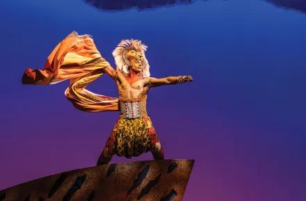Vincent Jamal Hooper as Simba in “The Lion King.” Photo by Evan Zimmerman, MurphyMade