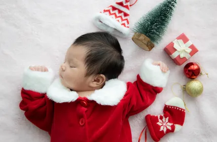 sleeping holiday baby