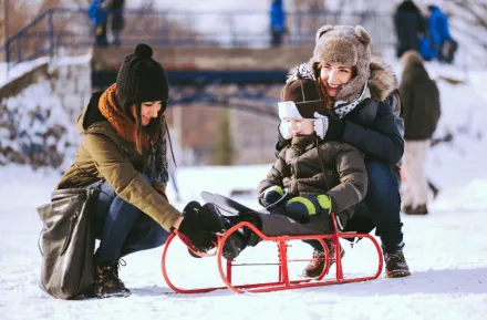 snow day with kids and family 