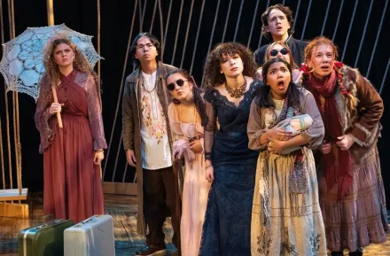 student performers onstage during the Kidstage production of Into the Woods, a family-friendly weekend activity near Seattle