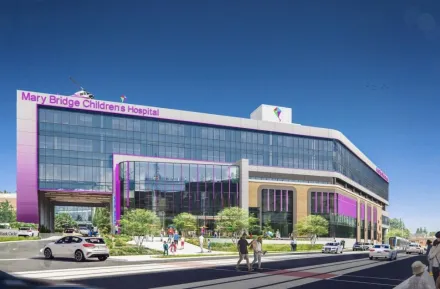 Rendering of the new Mary Bridge Children’s Hospital campus in Tacoma