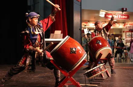 drum performance during seattle center's Cherry Blossom and Japanese Cultural Festival 