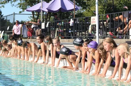kids at the poolside