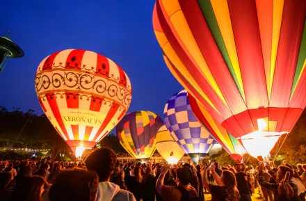 illuminated hot air balloons at seattle center for Seattle Glow, a family-friendly weekend activity