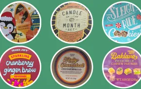 roundup of images of Trader Joe's holiday products