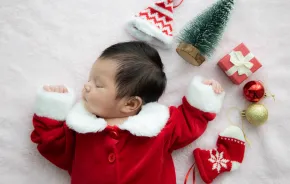 sleeping holiday baby