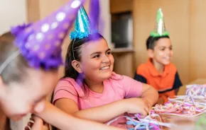girl at a birthday party