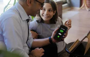 dad talking to kid about generative AI