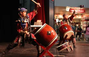 drum performance during seattle center's Cherry Blossom and Japanese Cultural Festival 