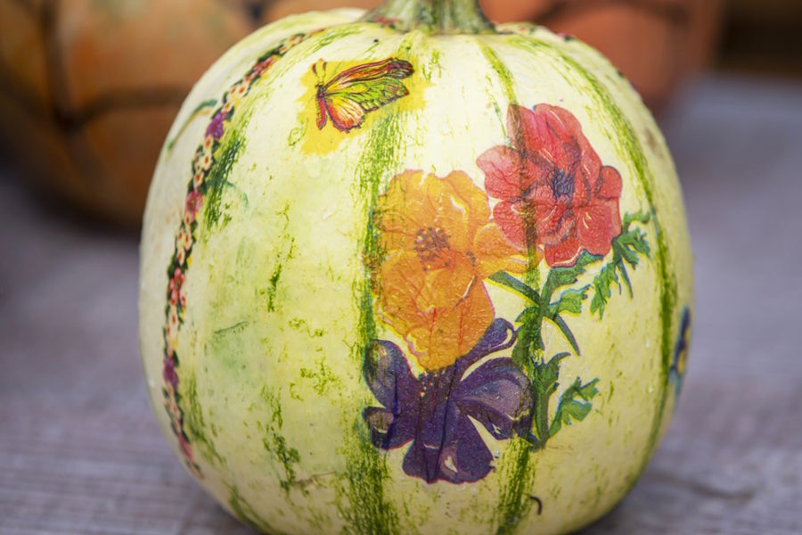 Decoupage pumpkin