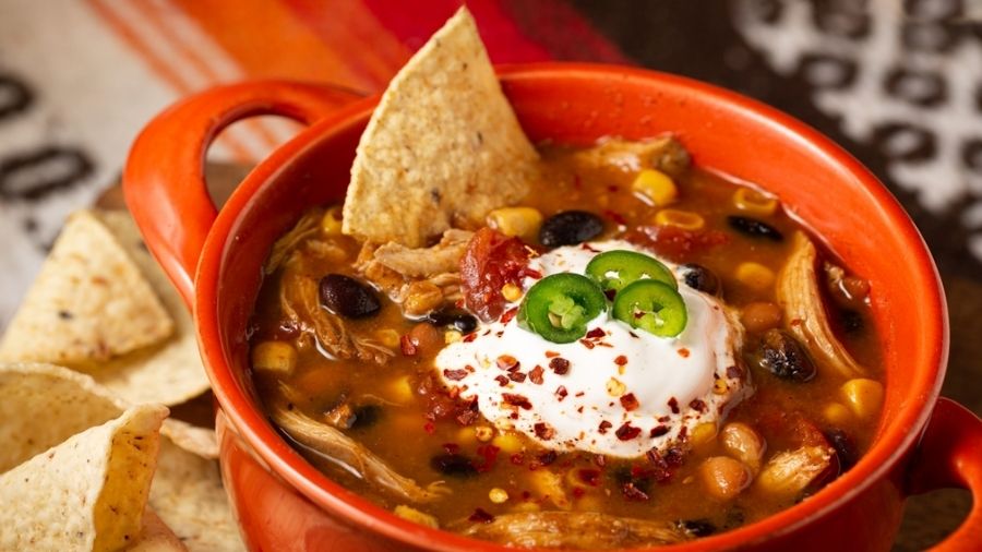 bowl of taco soup