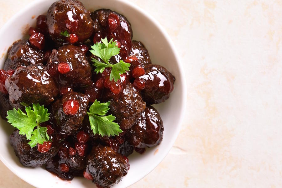 Cranberry meatballs for Thanksgiving