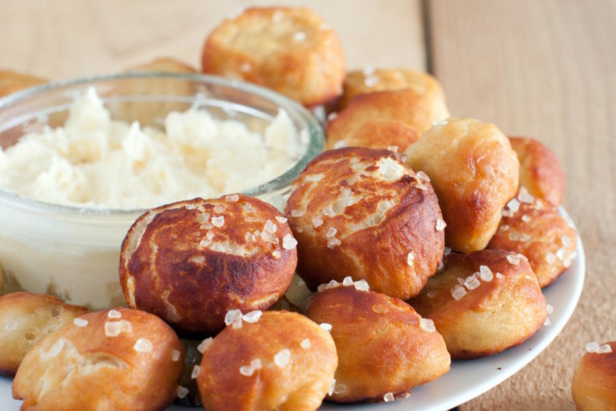 Stuffed pretzel bites