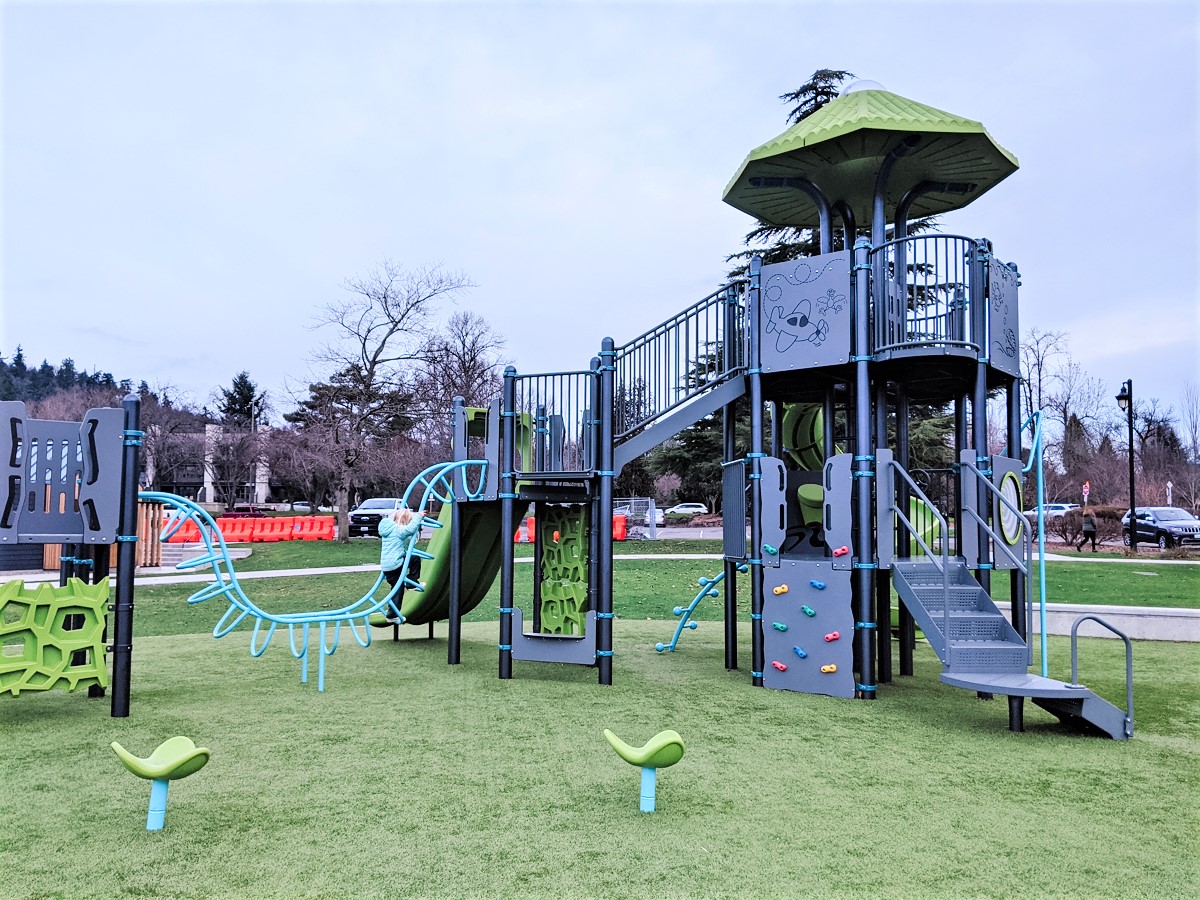 New play structure at Juanita Beach Park in Kirkland near Seattle on Lake Washington best new playgrounds of 2021