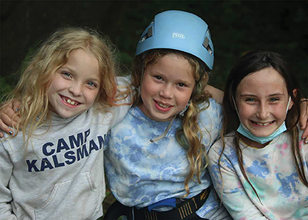 Three pals having fun at URJ Camp Kalsman