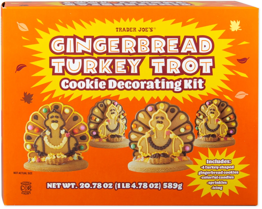 Gingerbread Turkey Trot Cookie Decorating Kit from Trader Joe's