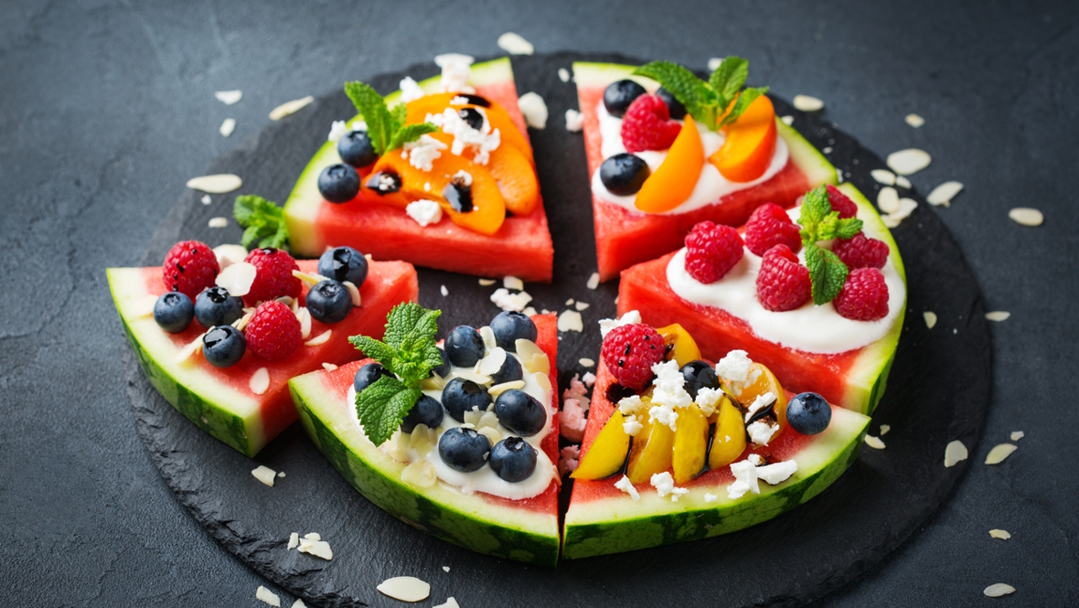 Watermelon pizza is a great summertime treat