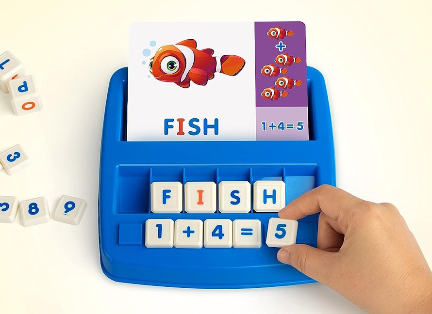 spelling and math game and toy for preschoolers