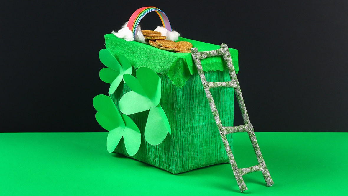 Leprechaun trap to make for St. Patrick's day