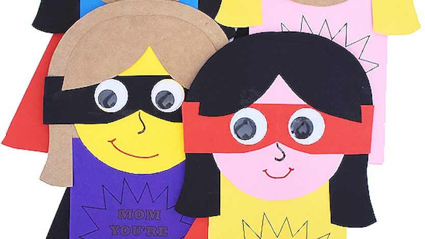 superhero mom card