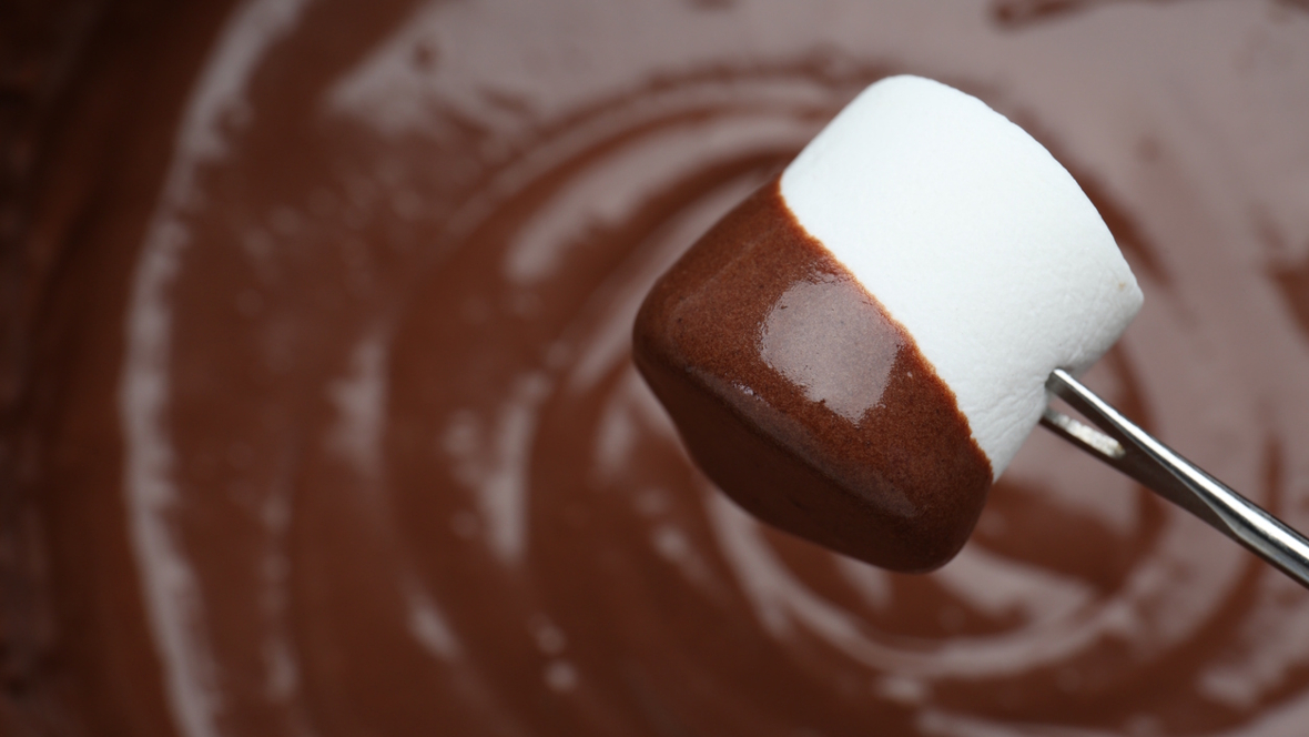 marshmallow dipped in chocolate