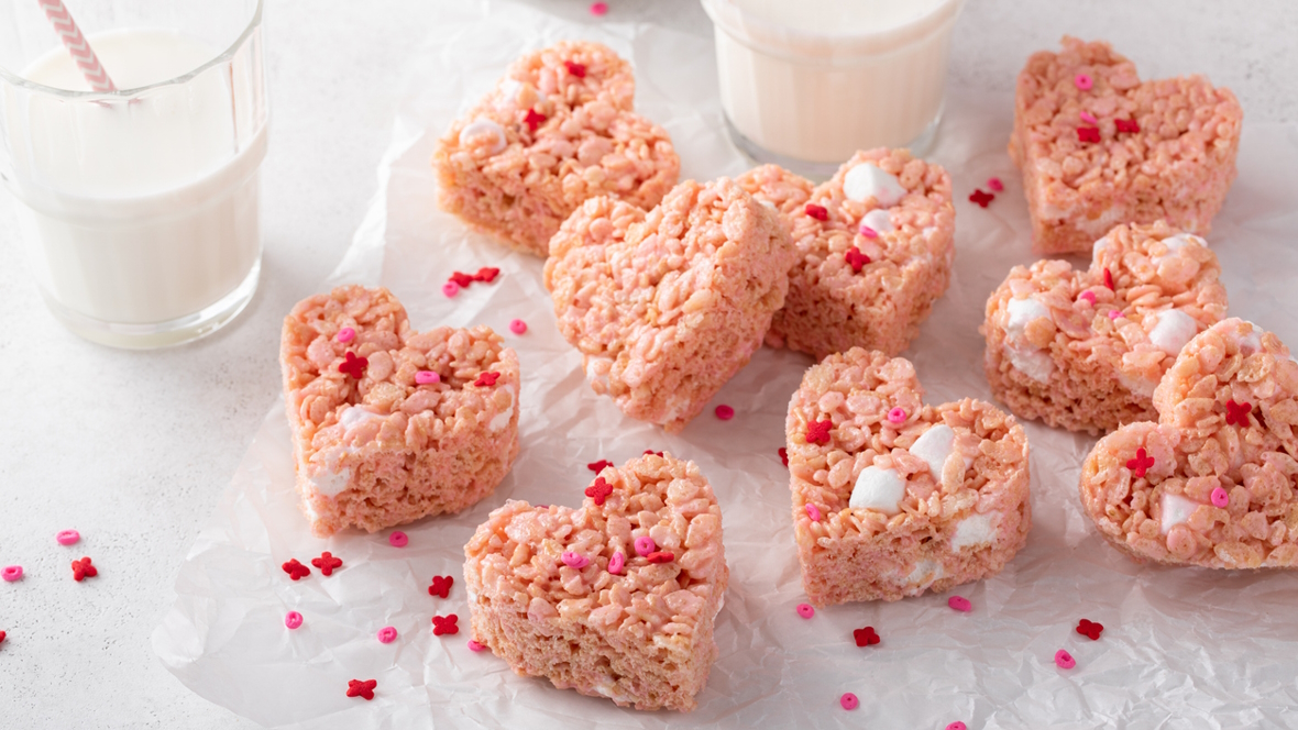 pink rice krispies treats
