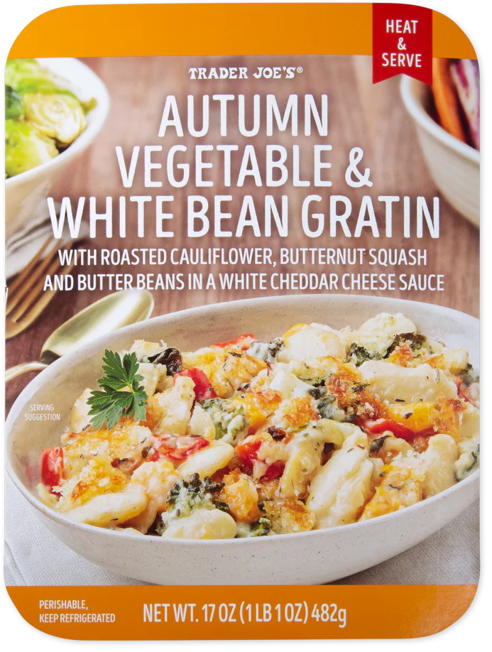 Autumn Vegetable & White Bean Gratin from Trader Joes