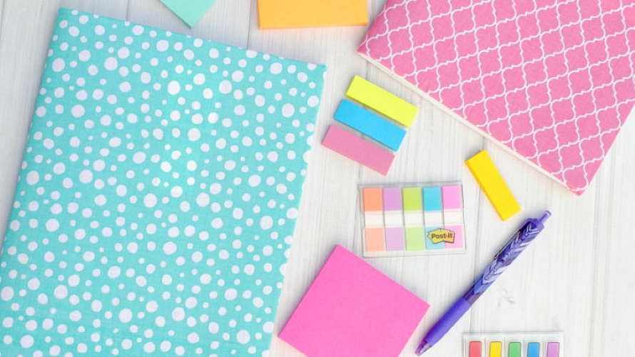 Fabric-covered notebooks