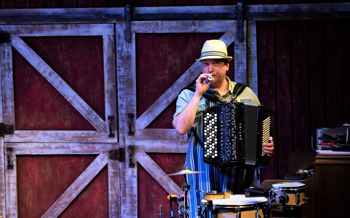Rob Witmer performs in Seattle Children's Theatre's 2022 production The Best Summer Ever!